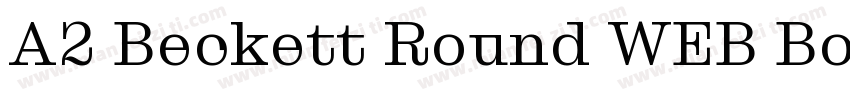 A2 Beckett Round WEB Book字体转换